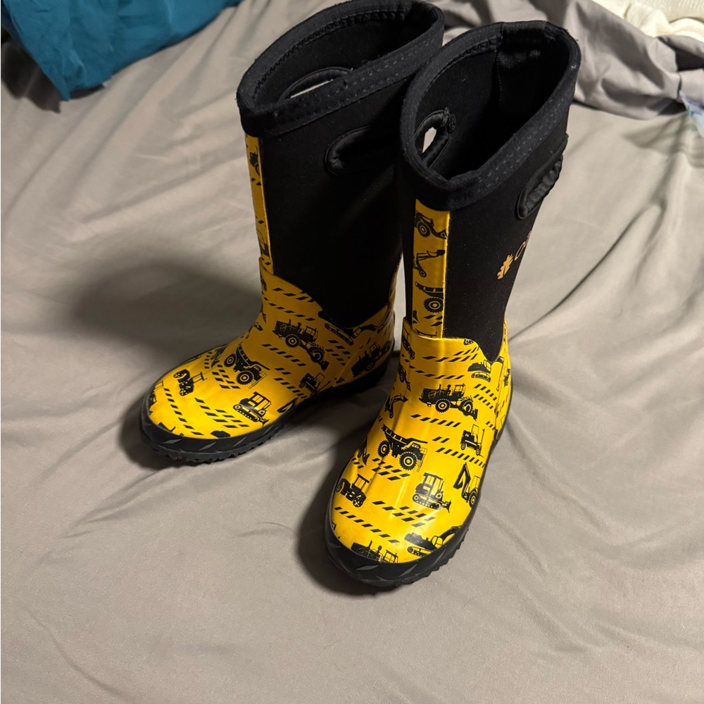 Kids' Yellow and Black Construction Boots